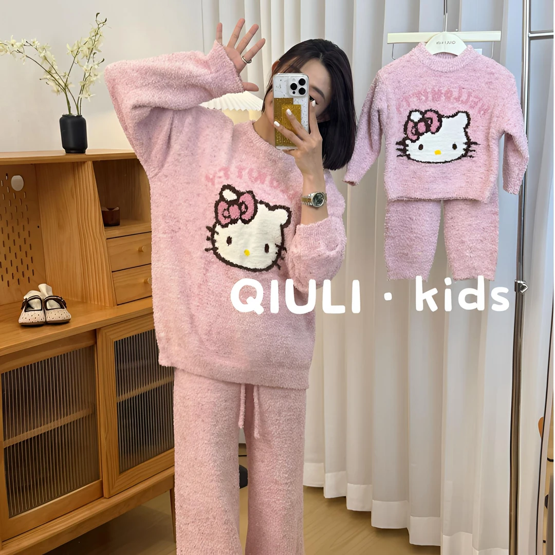 【QIULI】二号卡通系列亲子家居服套装
