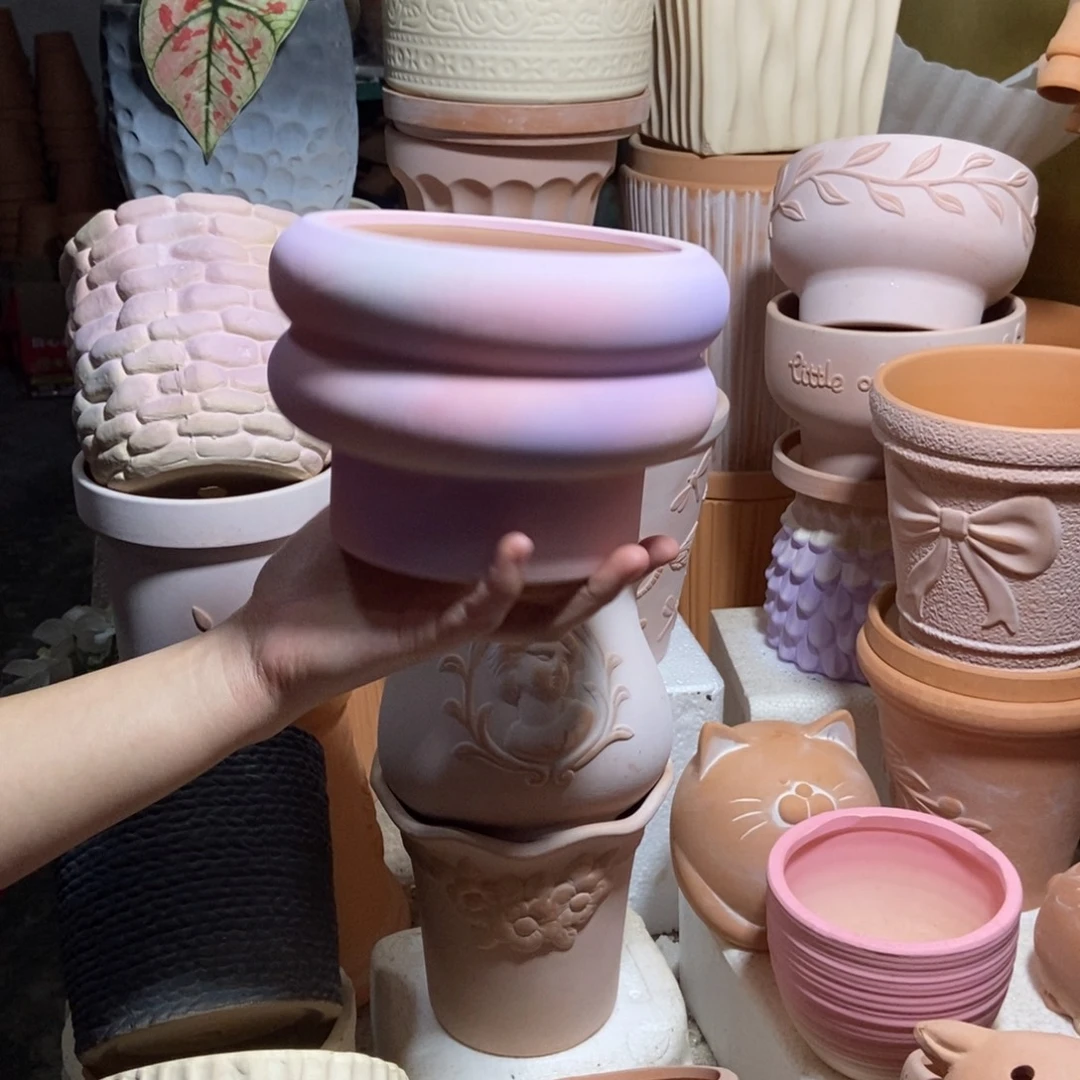 17×12彩色甜甜圈 粗陶1个