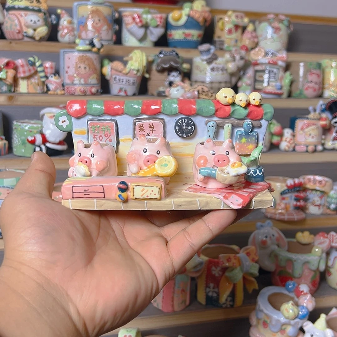 老梧家的手工多肉花盆