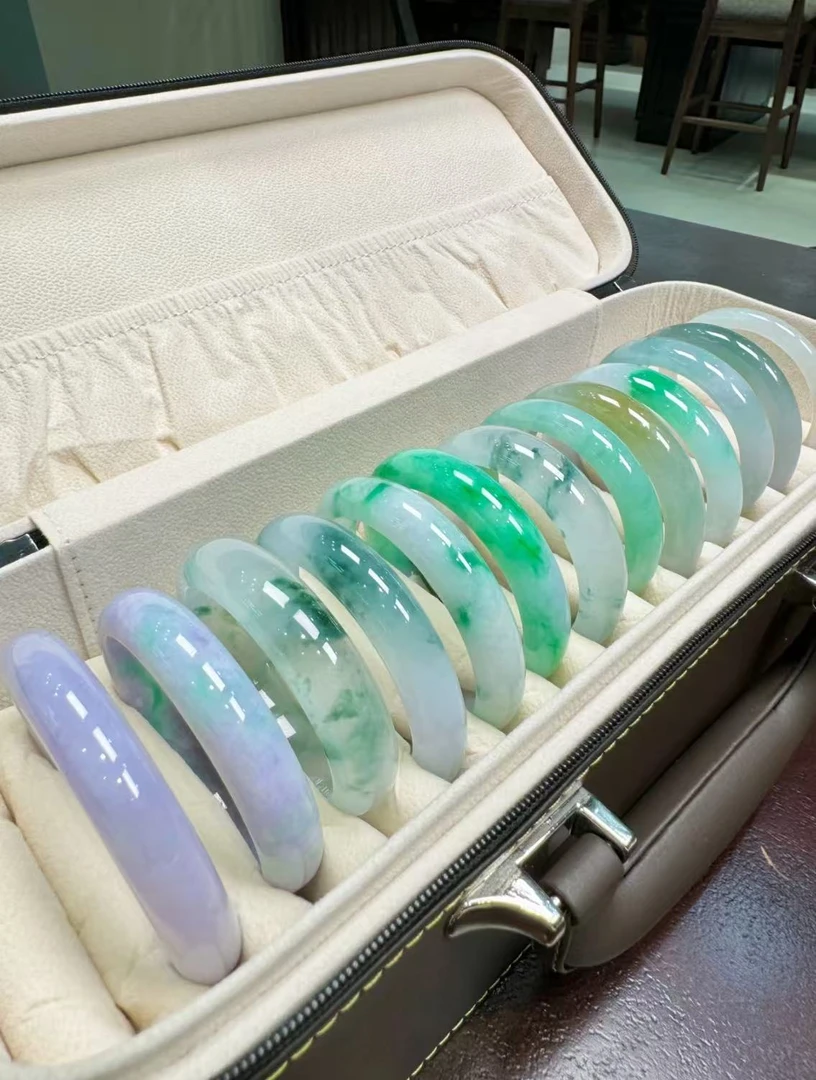 非金属亚克力手镯 天然翡翡A货手镯