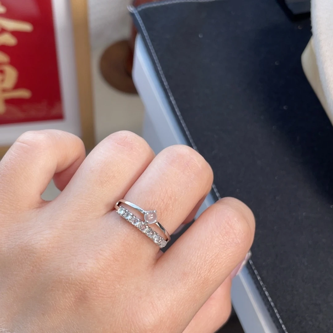 翡翠戒指银S925镶嵌226488