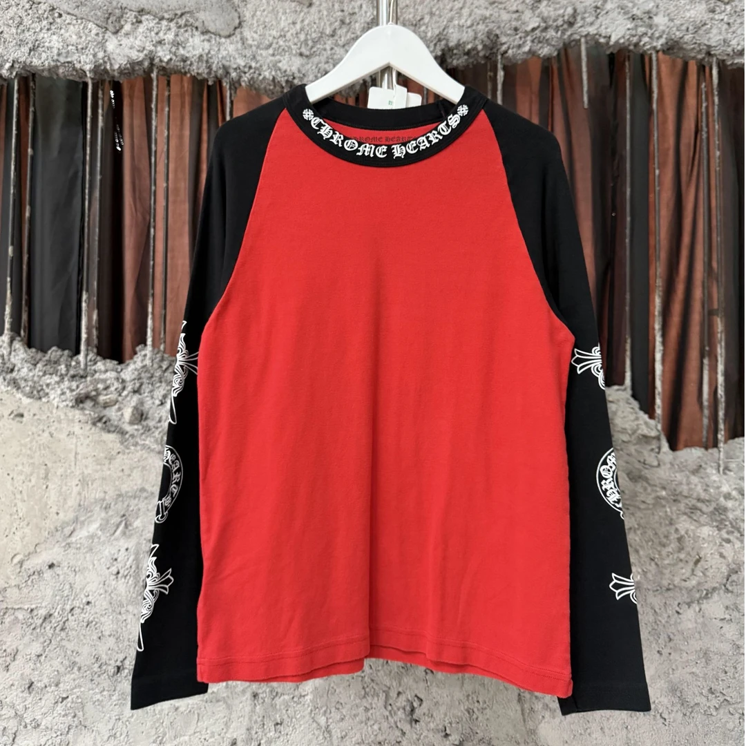 95新 Chrome Hearts/克罗心 黑红长袖/M码/95新
