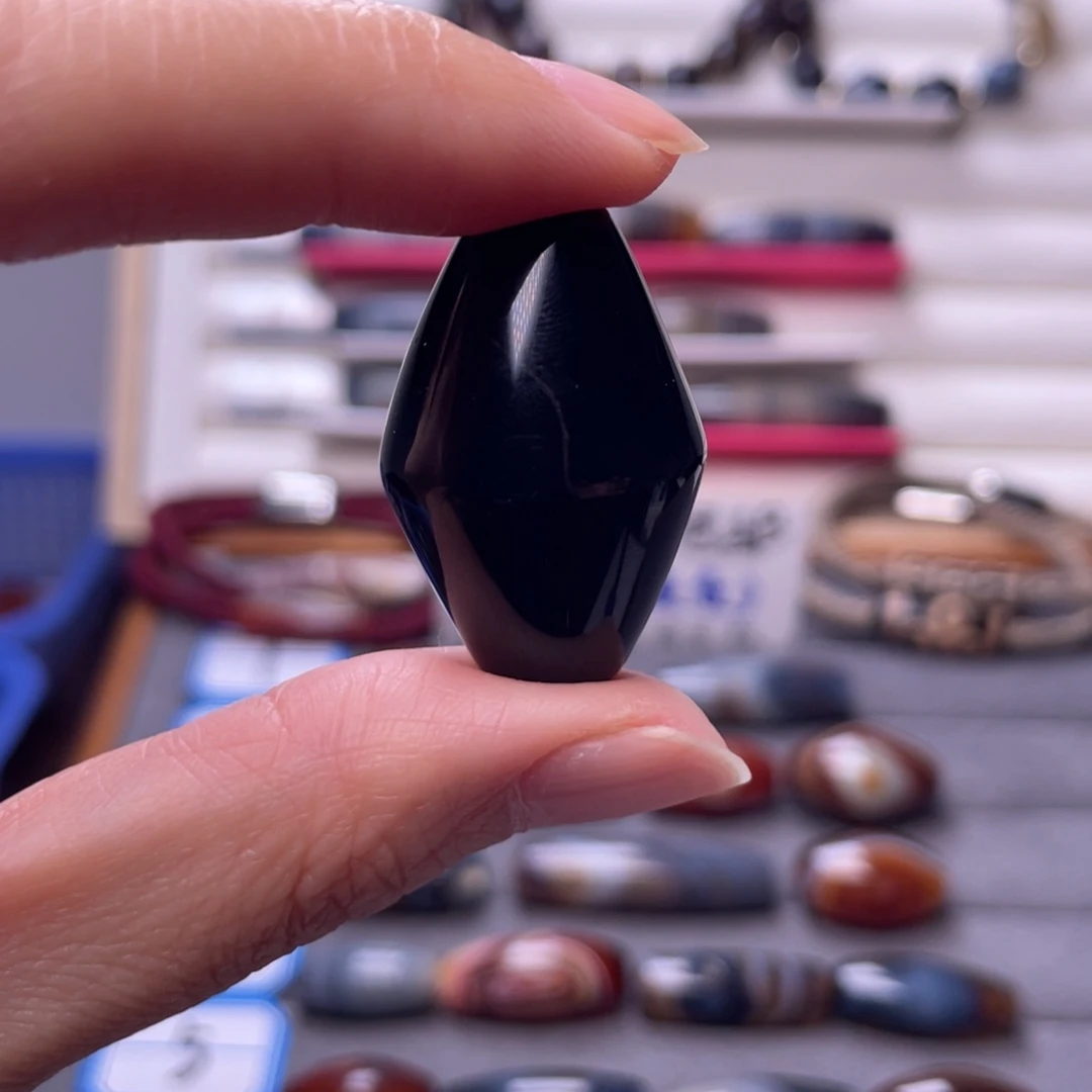 乌***鸦玛瑙/玉髓合金颈饰