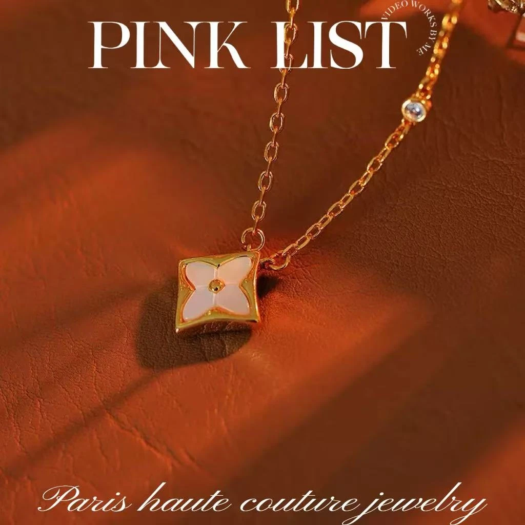 铜合金珐琅项链 D0309法★【夏日花语】PINK LIST 聘戈丽斯 项链