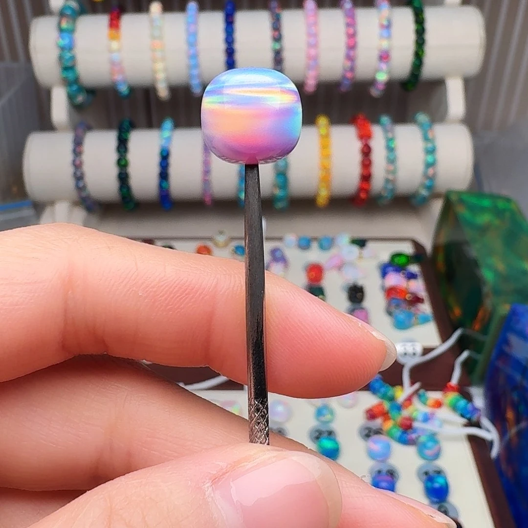 树脂制品人造欧泊卡12老型梵高紫单颗