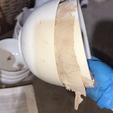 瓷片国营厂库存微瑕15厘米一个带标