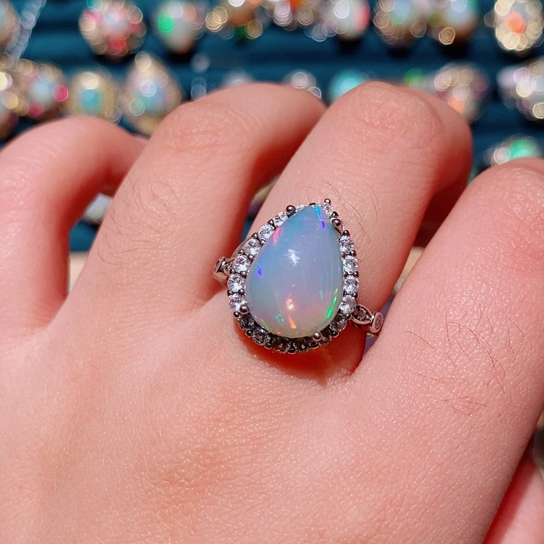 欧泊银S925镶嵌戒指