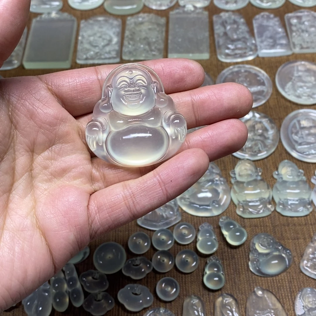 岫玉吊坠(不含链)未镶嵌铁*呀