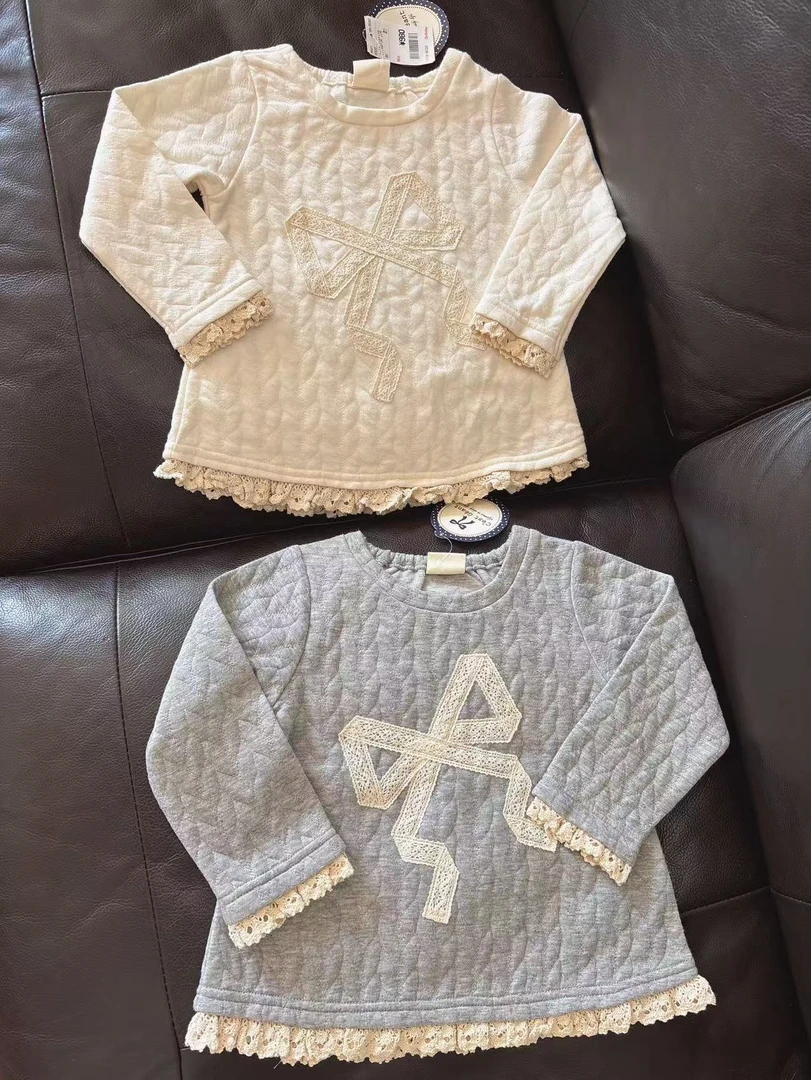 不限季节女纯色T恤圆领女童上衣卫衣轻奢秋冬长袖