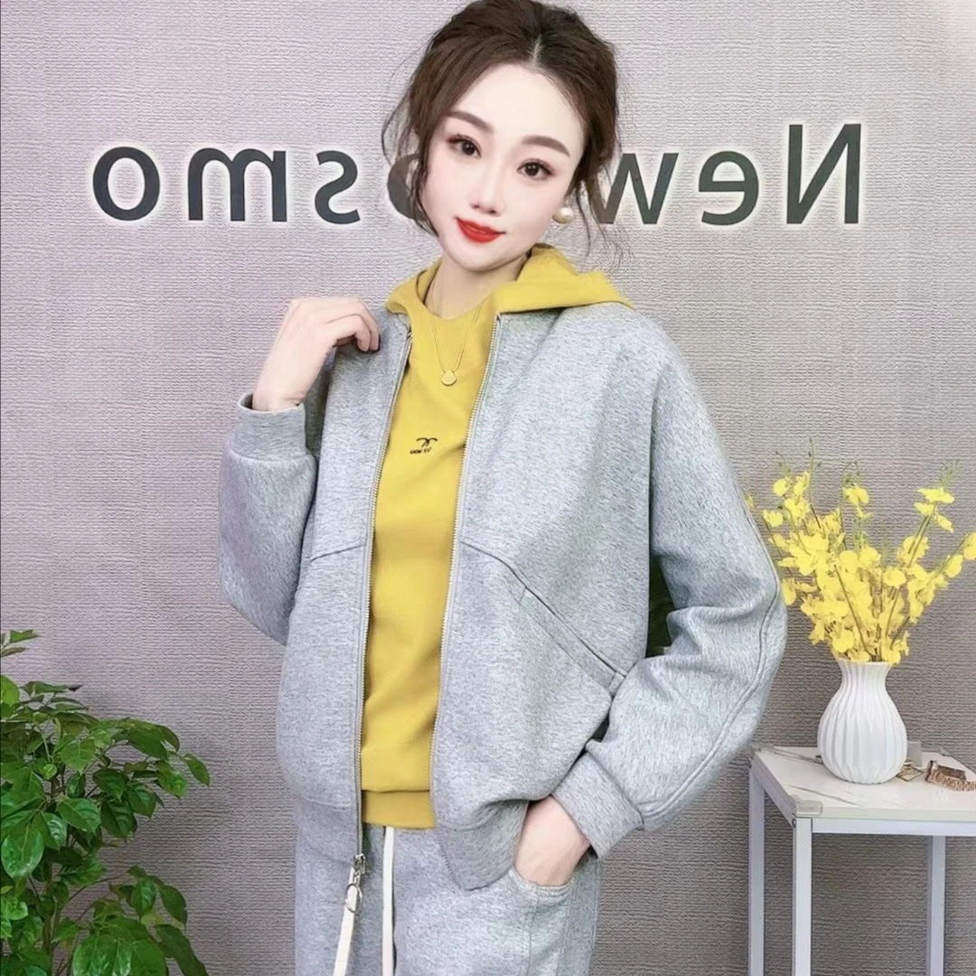 春秋女士新款立领时尚潮流洋气拉链外套时尚减龄百搭休闲款HX795