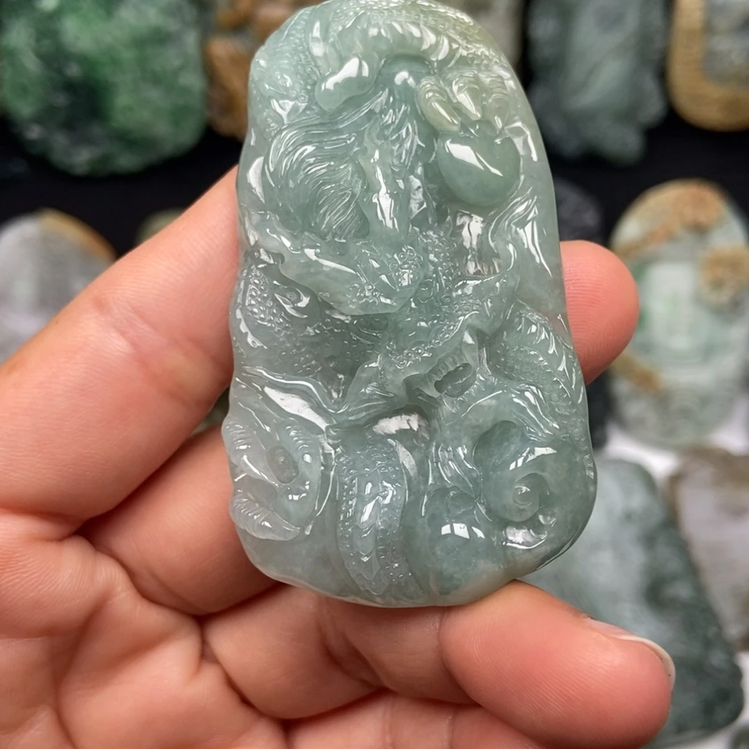翡翠未镶嵌颈饰天然缅甸翡翠A货挂件吊坠
