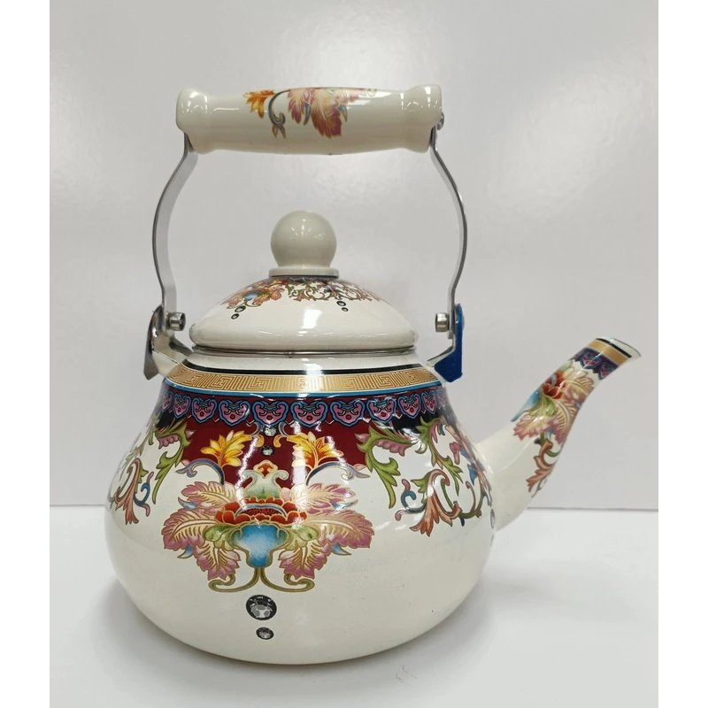 家用高级加厚大容量珐琅满花搪瓷水壶奶茶壶茶壶凉水壶