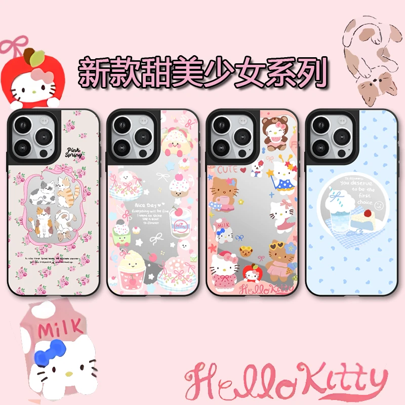 新款甜美少女适用苹果手机壳亚克力iphone16镜面壳