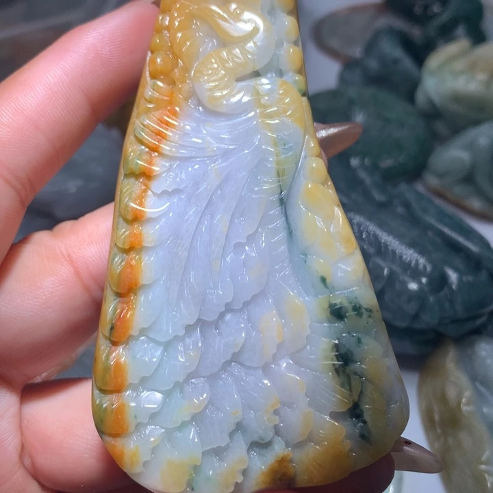 翡翠未镶嵌颈饰保真天然A货翡翠