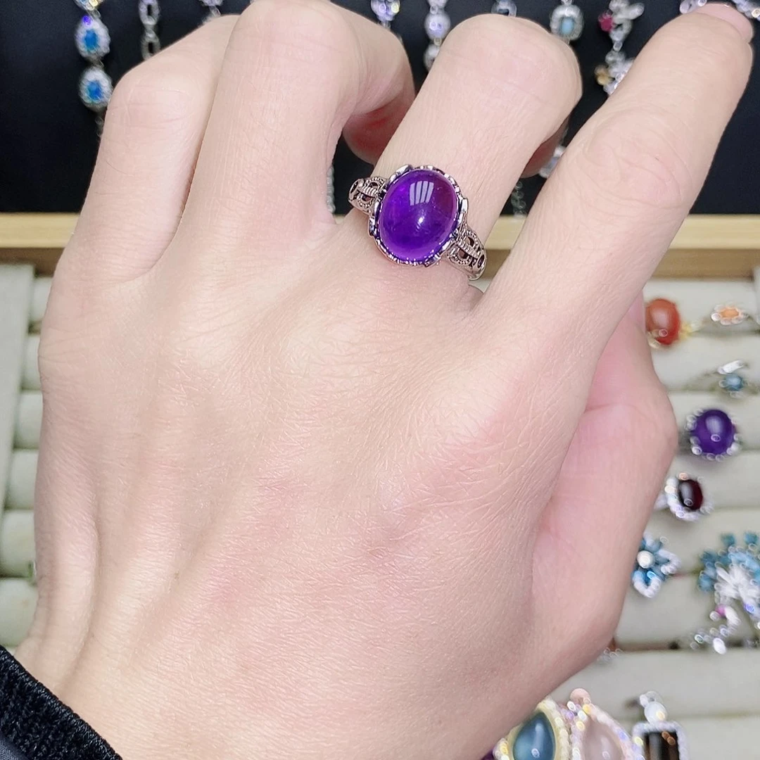 未镶嵌戒指紫晶589