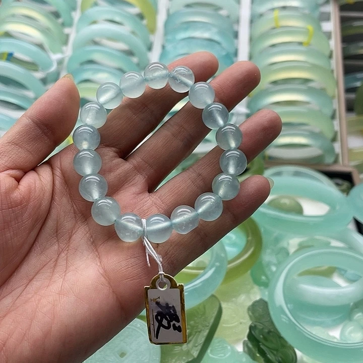 蛇纹石玉未镶嵌手链