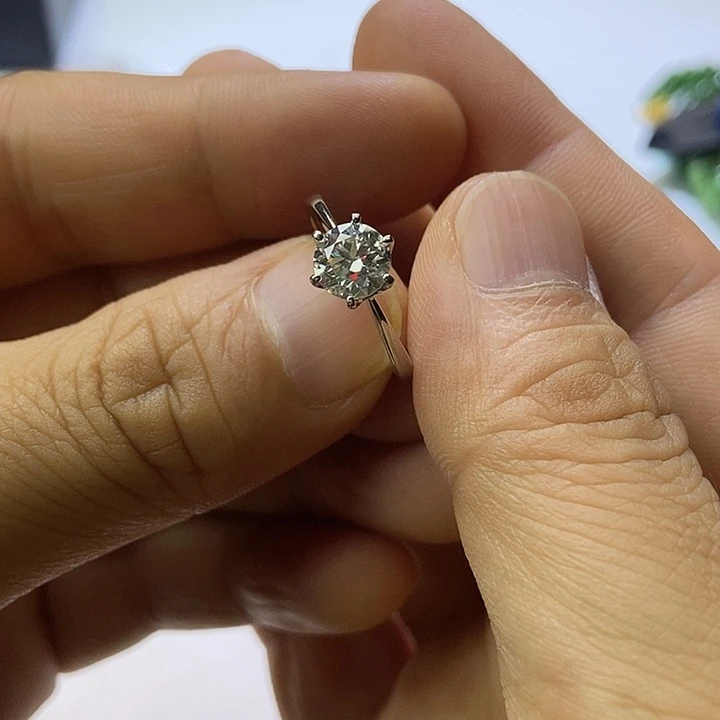 钻石戒指/指环银S925镶嵌