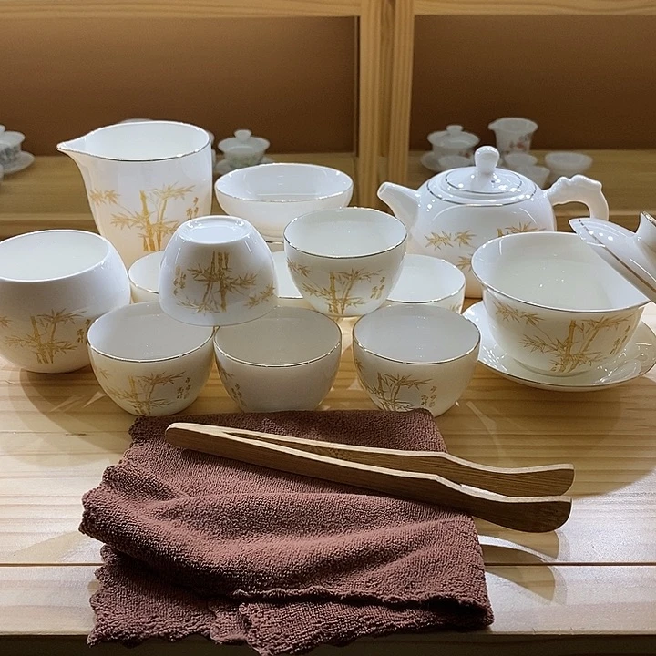玉瓷居陶瓷茶具套装步步高升16
