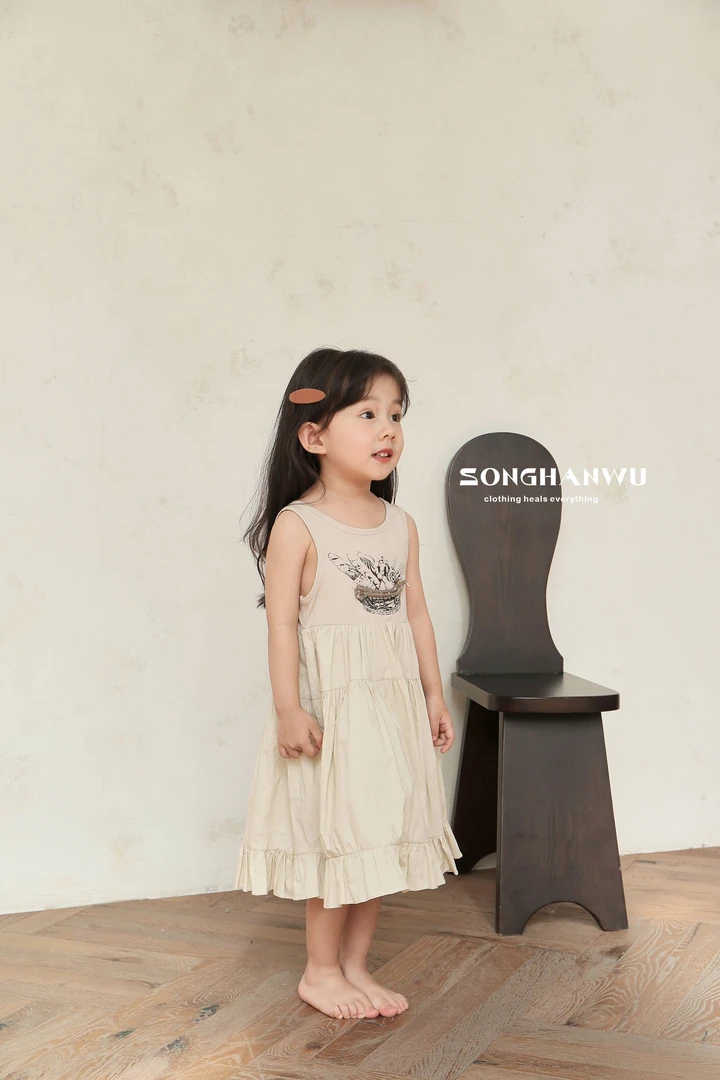 松韩屋原创品牌童装女宝背心裙夏季薄款透气裙子 S4QG2376 17号