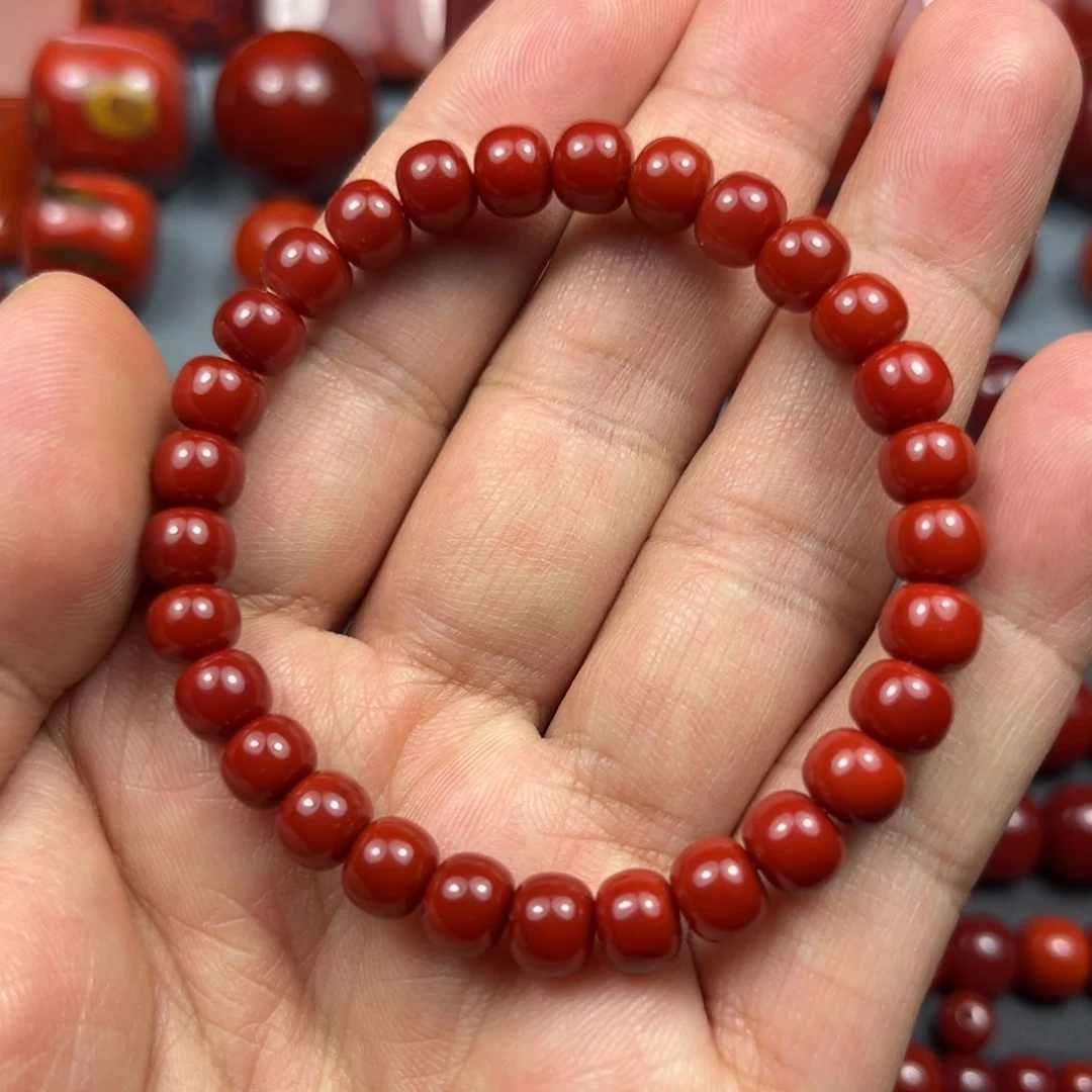 南红玛瑙未镶嵌珠宝奇石尺寸7/6牛血红