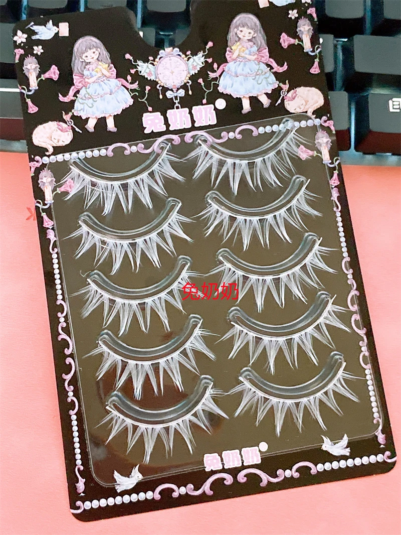 兔奶奶FK36洋娃娃犬系上镜假睫毛整条动漫人物COS妆白色浓密漫画