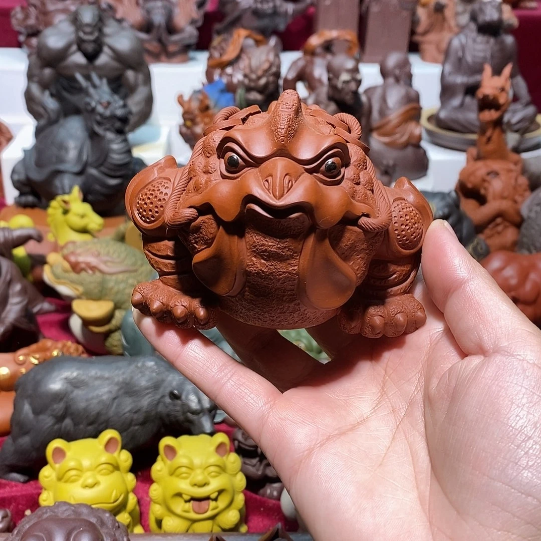 紫砂茶宠宜兴紫砂鸡蟾