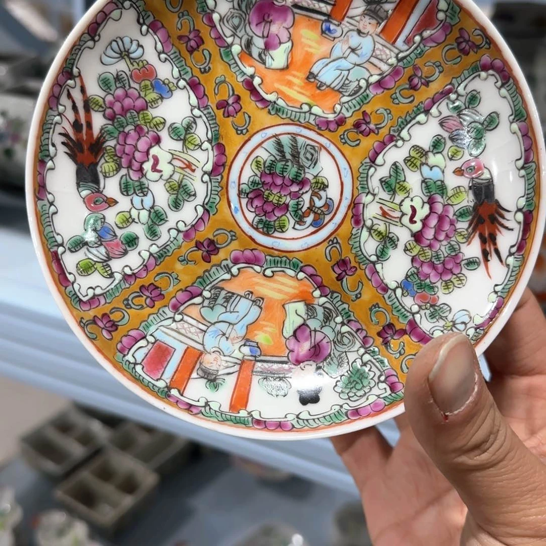 瓷片摆件手绘瓷器全部处理