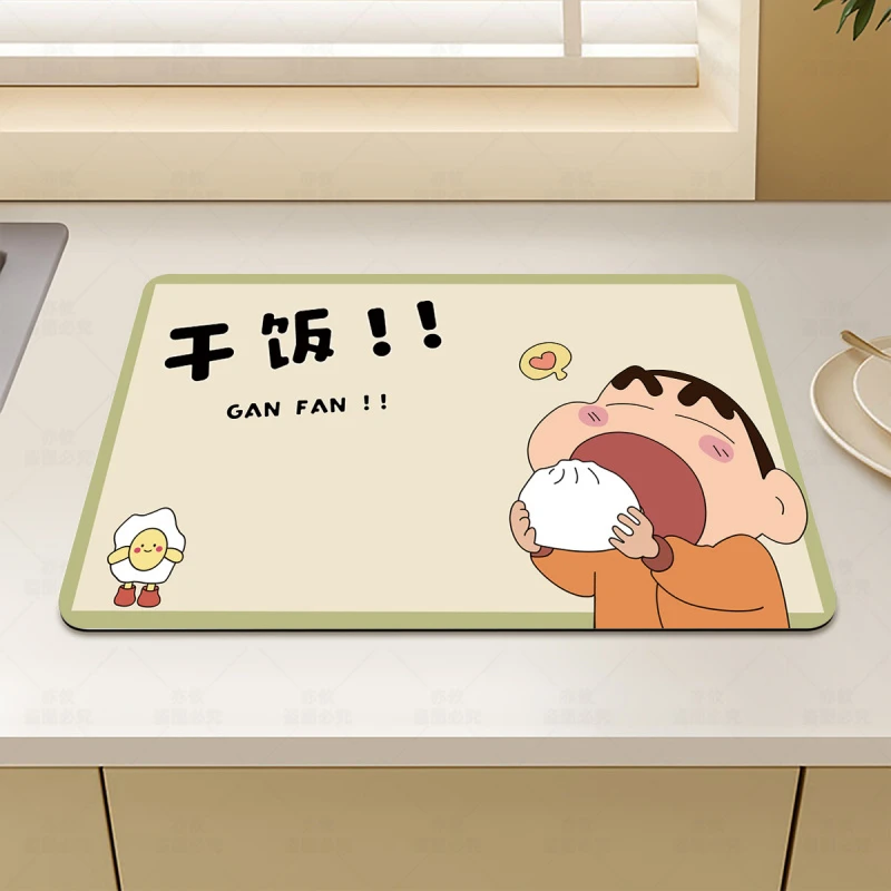 小新厨房硅藻泥沥水垫吸水垫灶台门口桌面防烫专用防潮桌垫子
