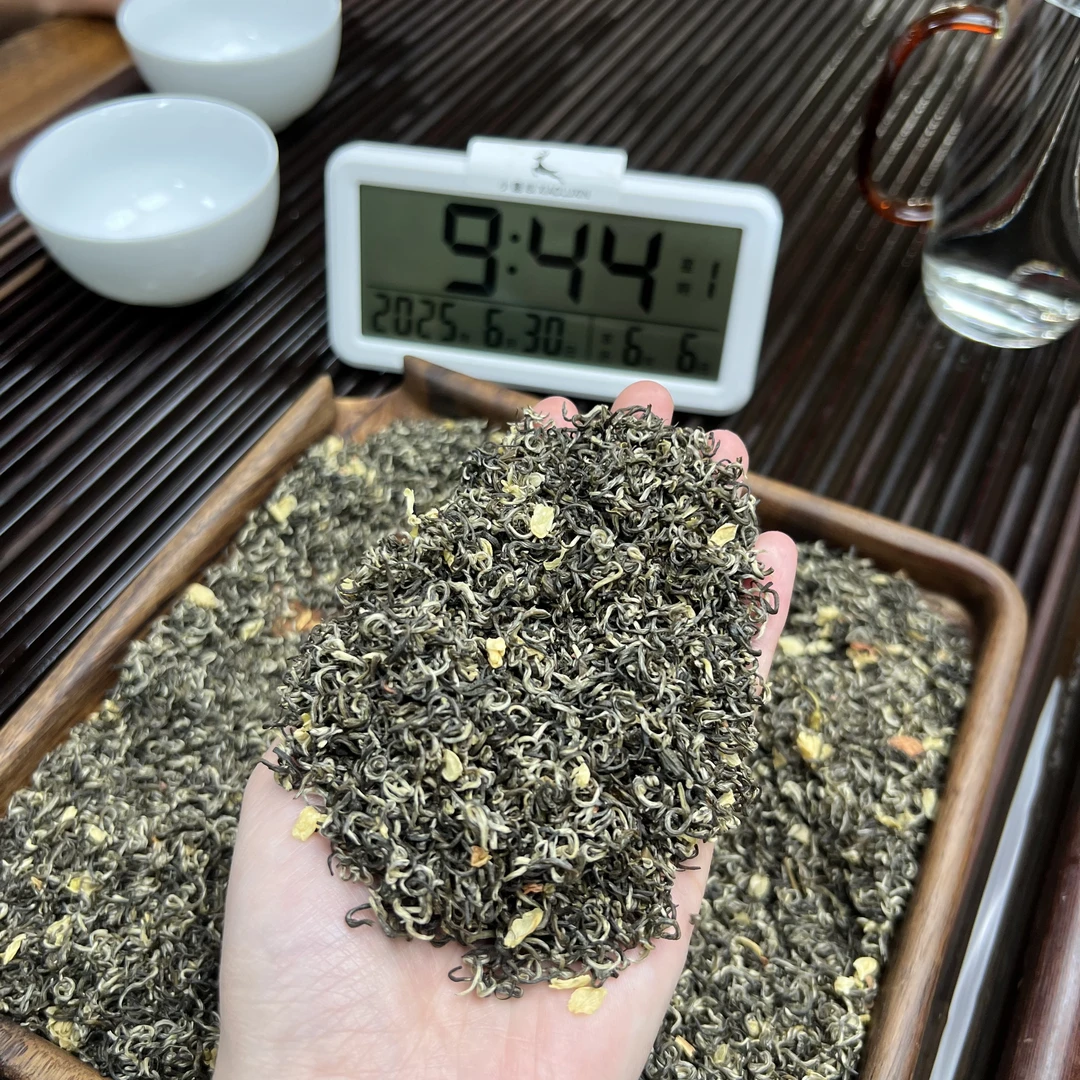 ①茉莉飘雪  小鹿收茶茉莉绿茶 横县茉莉花 6月30