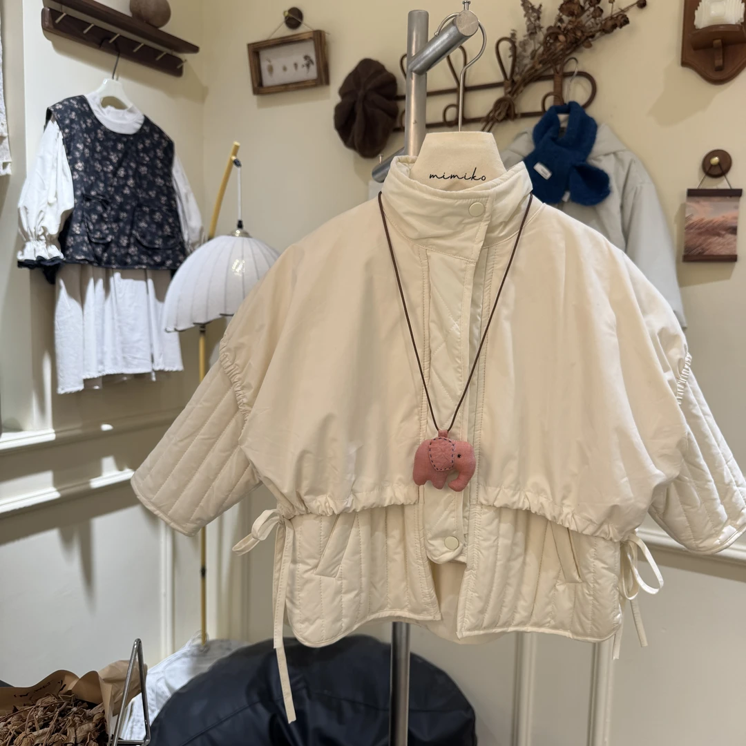 【晚秋慢野】常规童装款适中耐磨纯色冬季休闲连帽纯色洋气外套