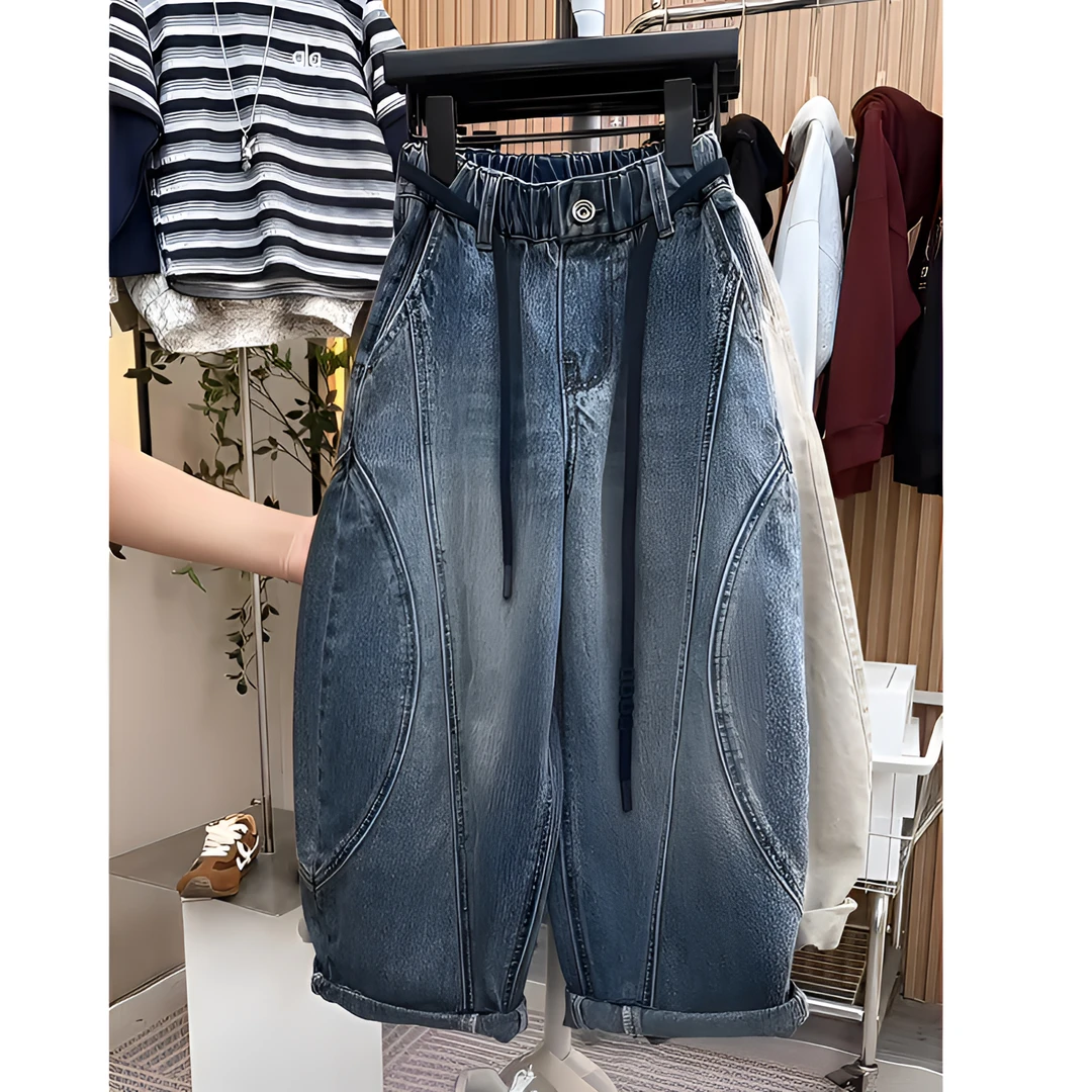 男女童裤子秋装2025新款儿童洋气韩版百搭弯刀裤中大童春秋阔腿裤