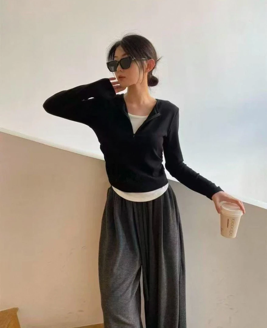 E念家爆款减龄两件套T恤上衣2526