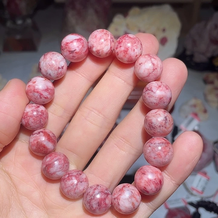 大***笙天然辰砂原石手串卡13