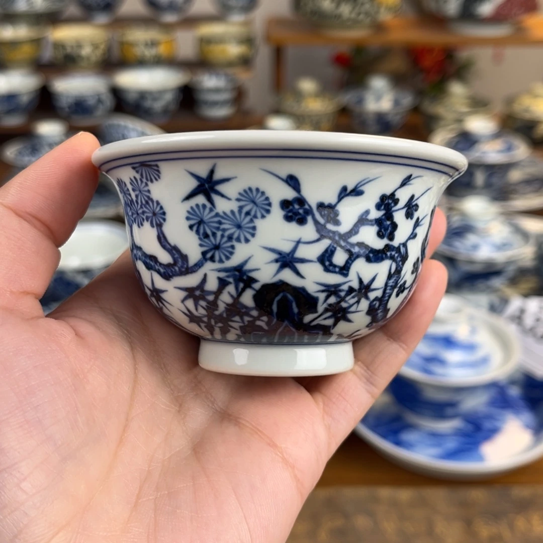 松竹梅压手杯杯杯