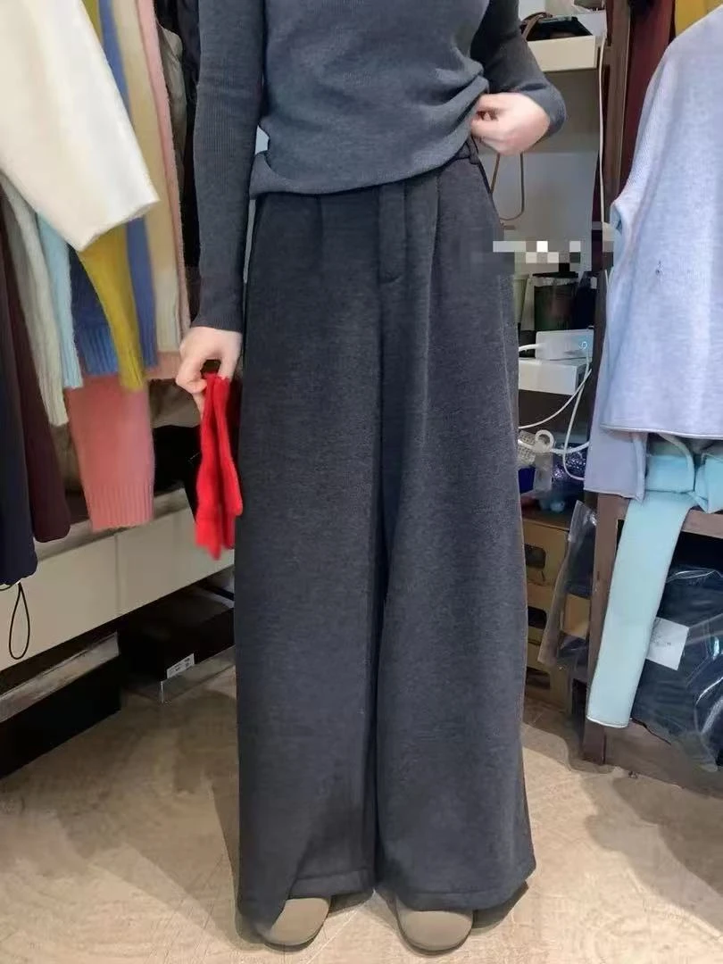 阿妳XiaoNi———（冬款松紧休闲阔腿裤1440555）