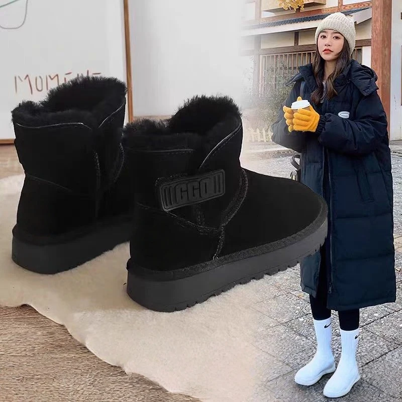 冬季厚底防滑雪地靴女保暖时尚百搭