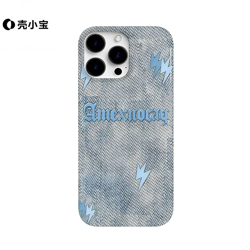 ins牛仔晕染适用苹果16promax/15pro小众14pro个性13/12/11手机壳