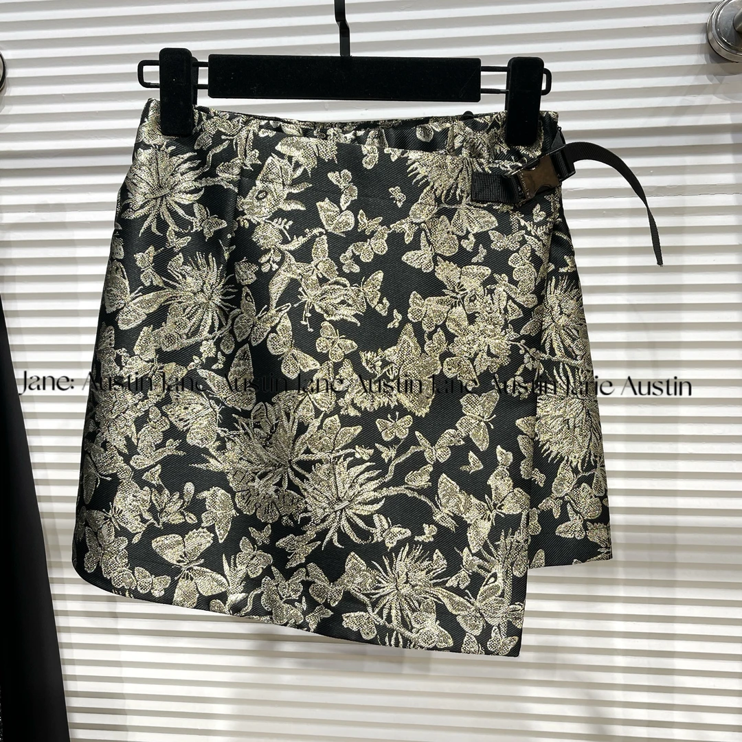 Jane Austin（金闪蝶）2024夏季新品设计感重工时尚百搭裤裙女