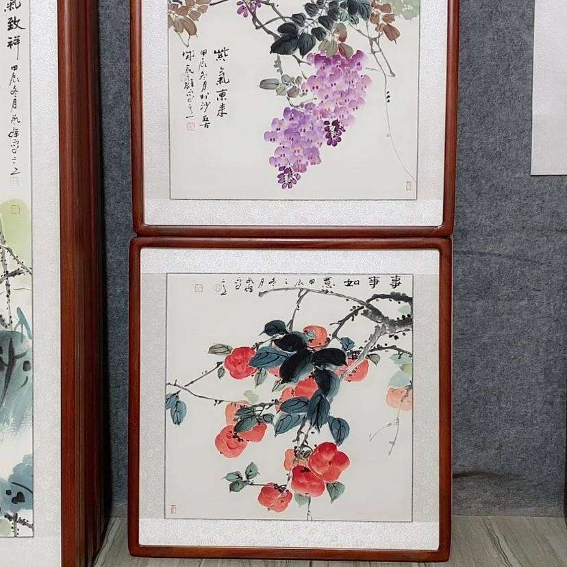 【闪购商品】国画书画作品带框65×65厘米