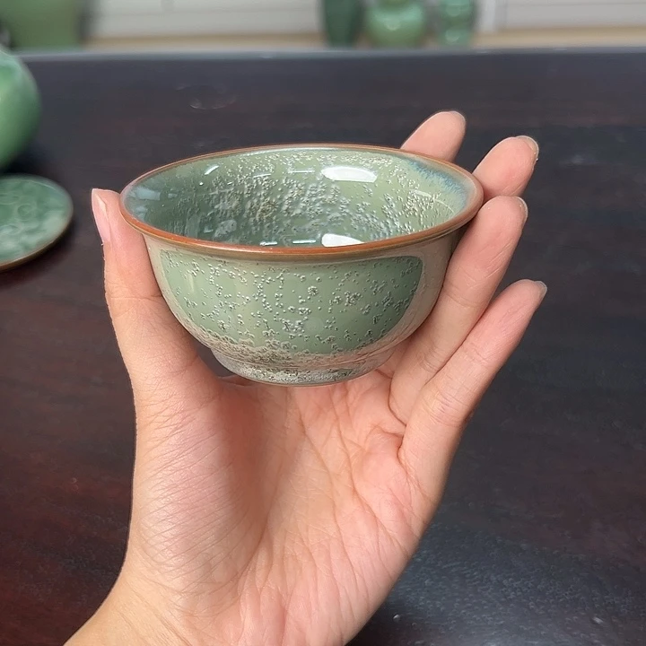 龙泉云间青瓷小米茶器
