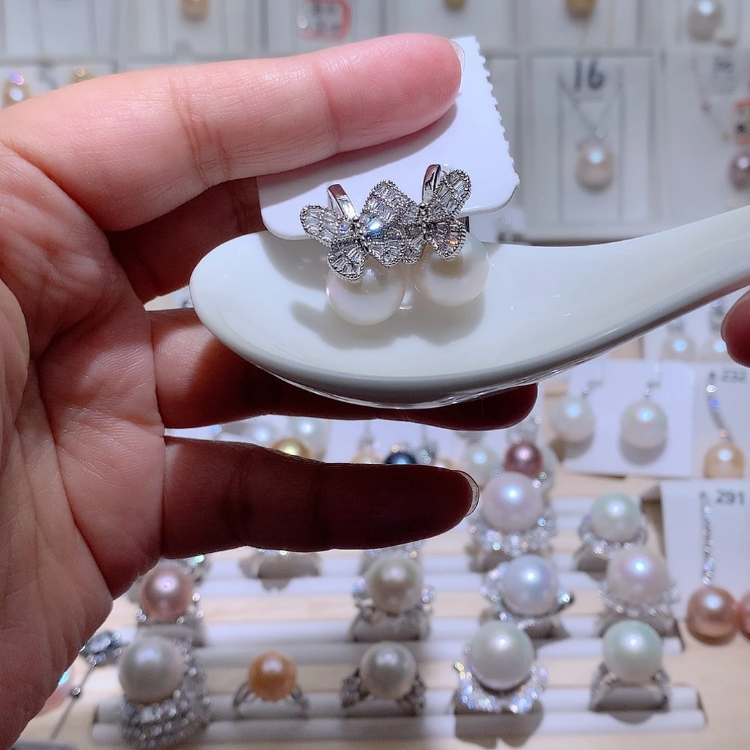 耳饰淡水珍珠未镶嵌CC12mm