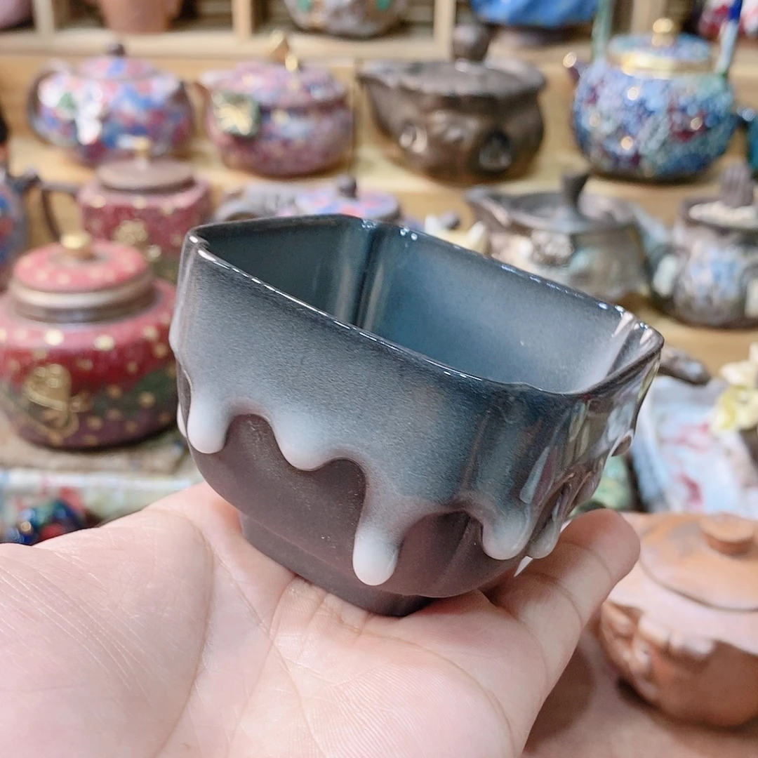 粗陶志野柴烧茶具