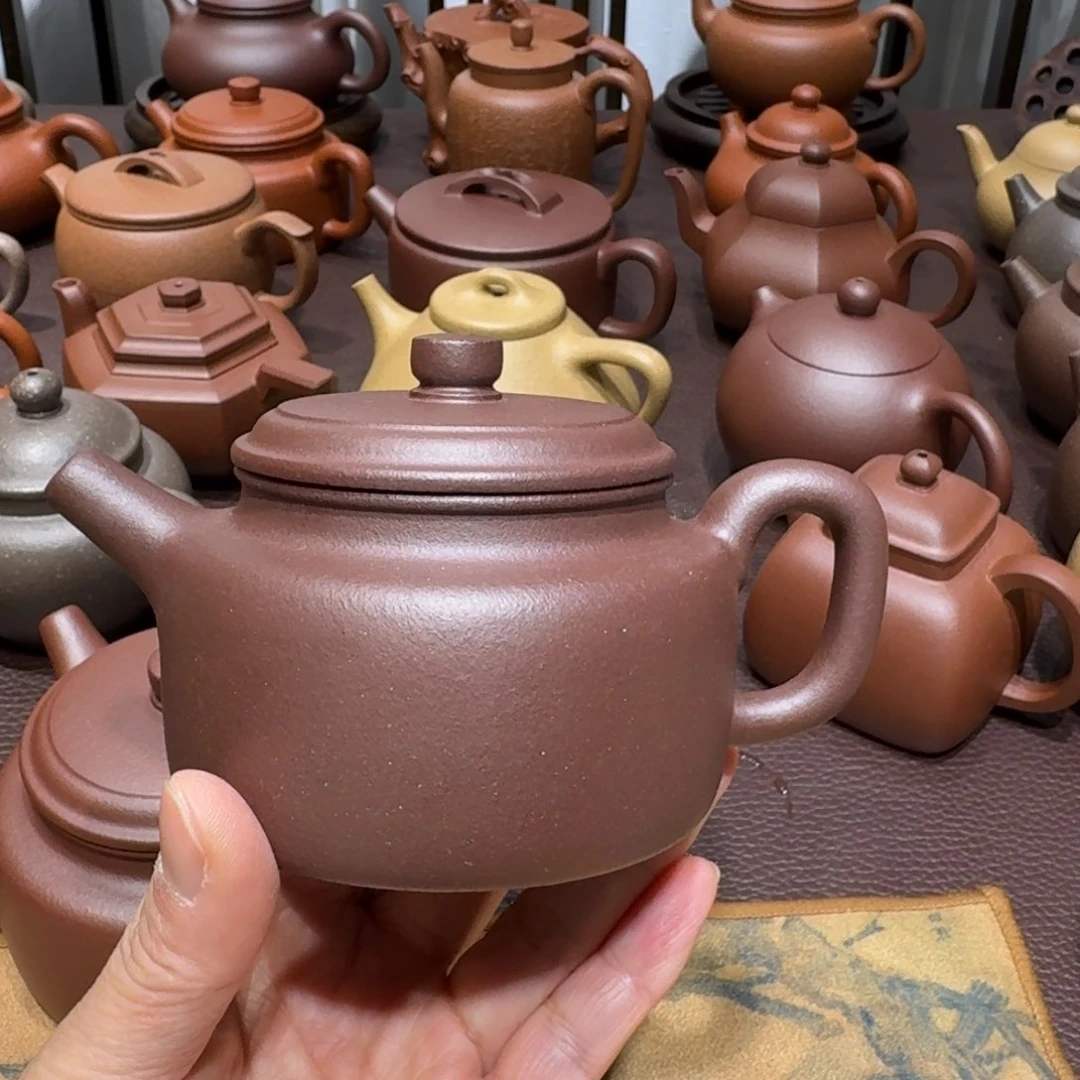 紫砂茶壶花*底槽清德中微瑕孤品捡漏