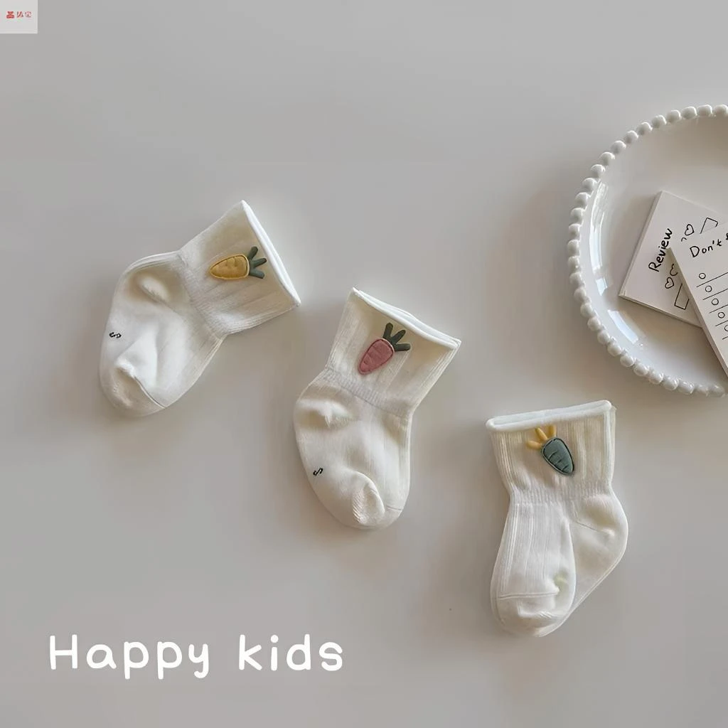 婴儿袜子0-6个月新生儿童宝宝初生婴幼儿a类棉袜防掉透气春秋薄款