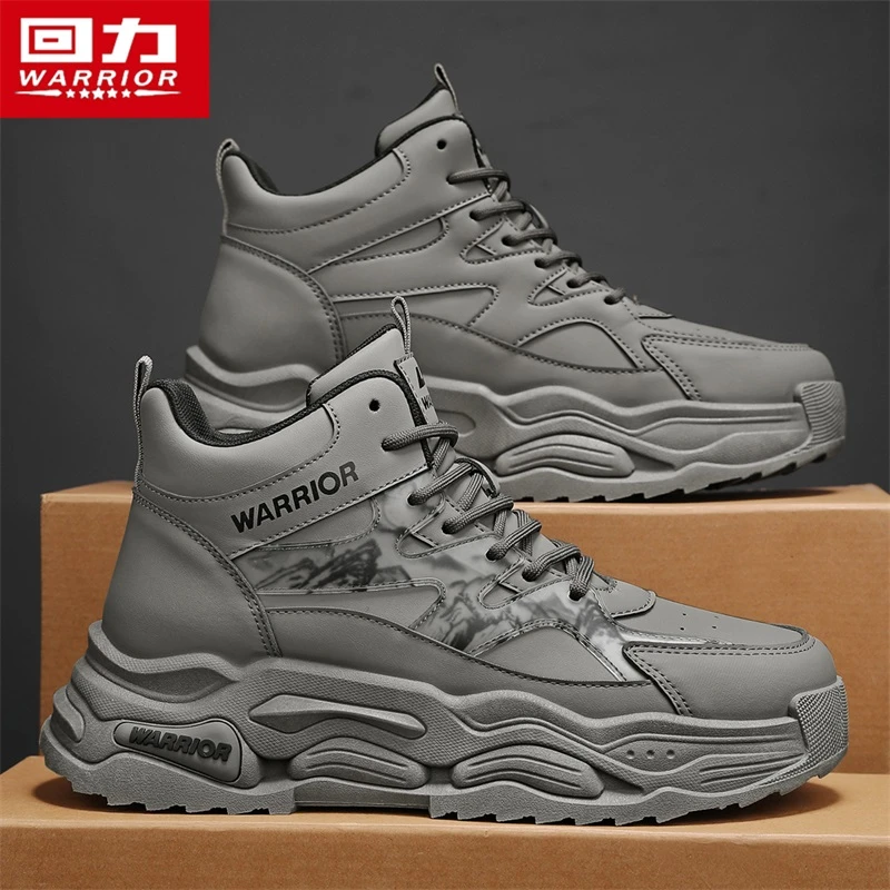 回力男鞋冬季休闲运动鞋男士厚底增高百搭防滑耐磨爆款高帮老爹鞋