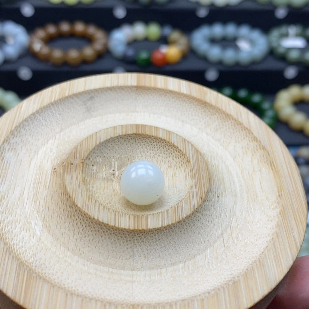 未镶嵌手串和田玉Q卡12羊脂白