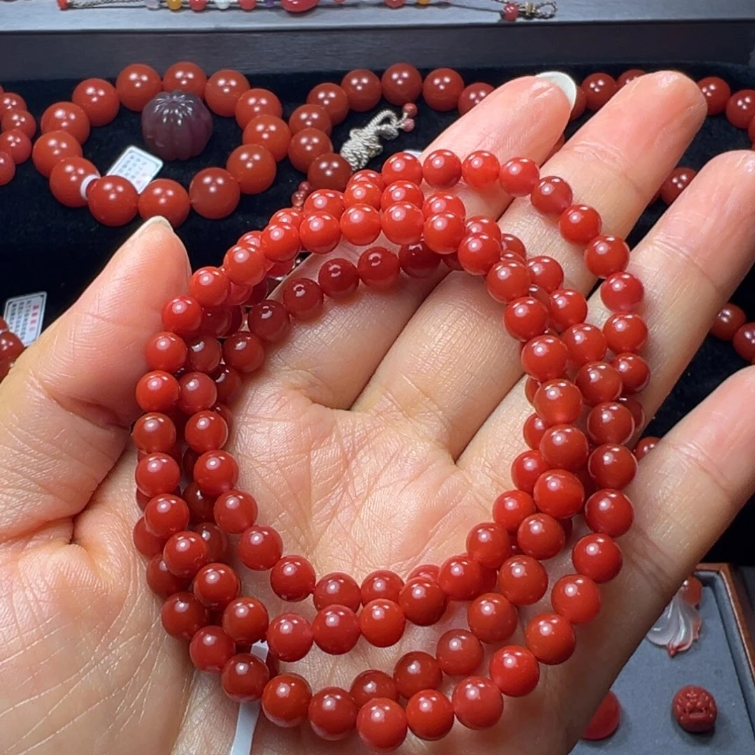 南红玛瑙未镶嵌手串