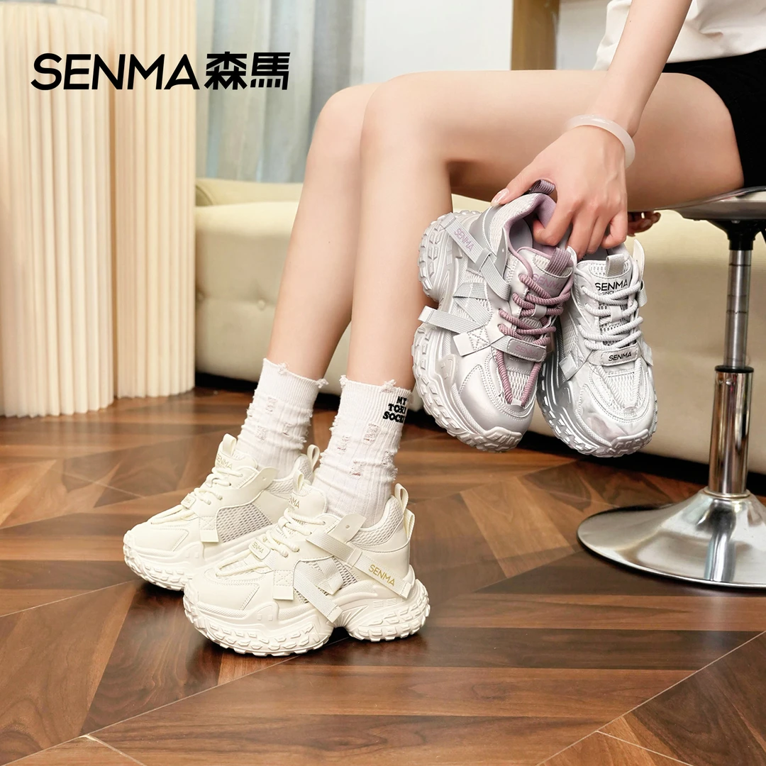 SENMA/森马2026年新款增高显脚小【厚底增高9公分】时尚老爹鞋商品图