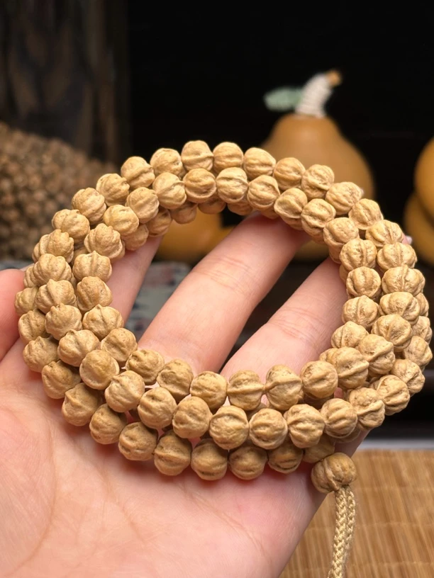 热振柏香籽「魇雪」原桩莲花多棱坑深粉皮玉化料百香