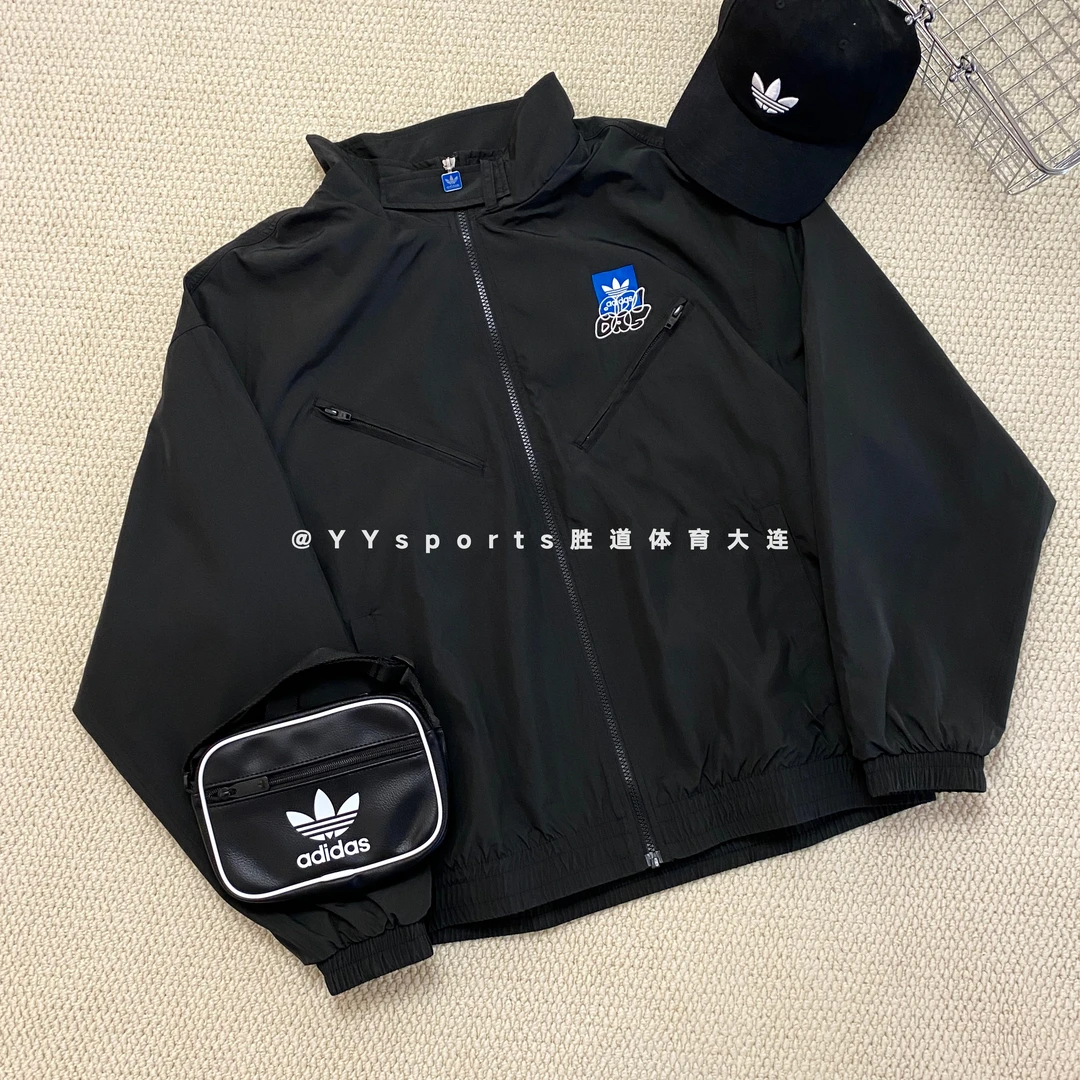 adidas/阿迪达斯三叶草男款时尚立领拉链运动休闲长袖夹克JN1660